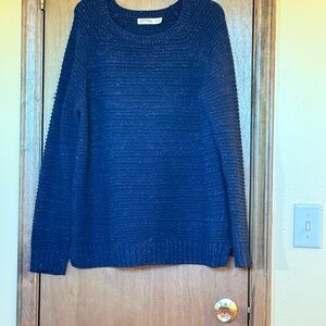 Faded Glory Women's Deep Blue Crew Neck Sweater Size XL